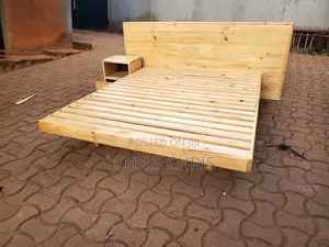Floating Bed With Bedside Drawer