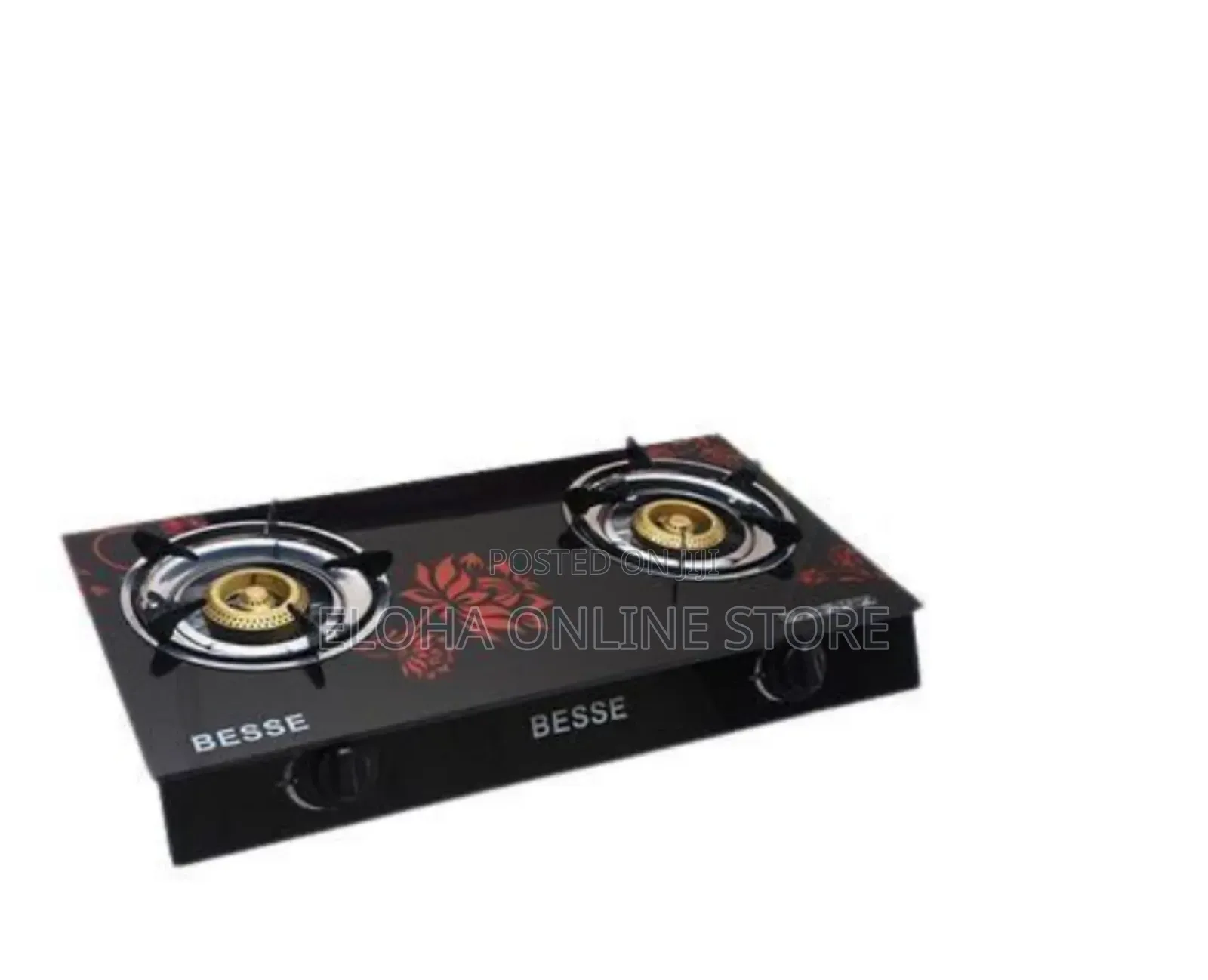 Original Besse Ceramic Easy Clean Double Gas Burner