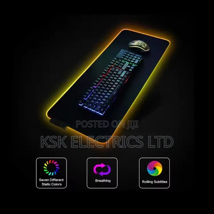 Gaming Mouse Pad XXL - RGB Led Lighting - Anti-Sl Customed