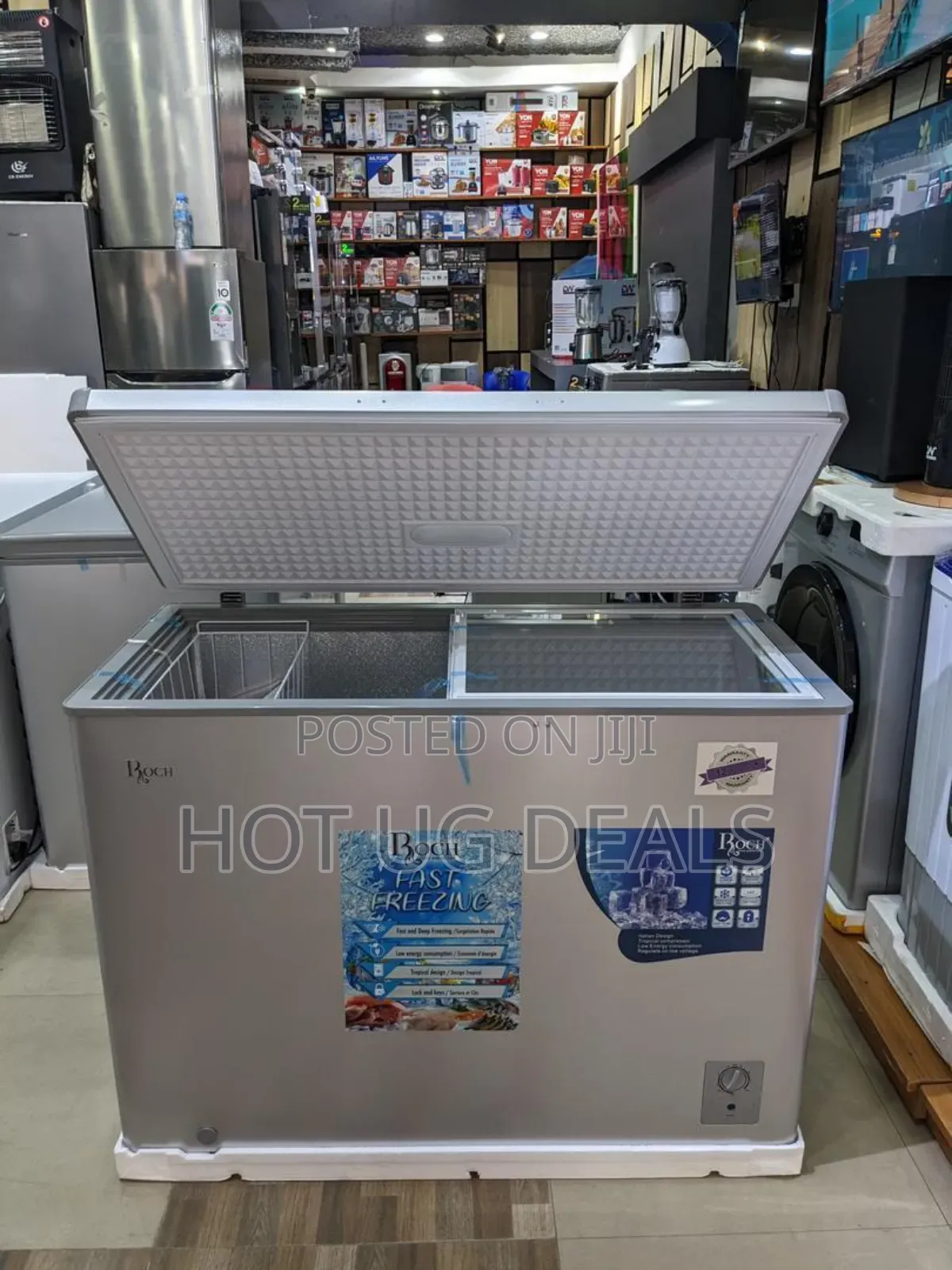 Roch 300 Litres Deep / Chest Freezer - Grey(2 Yr Wrnty)