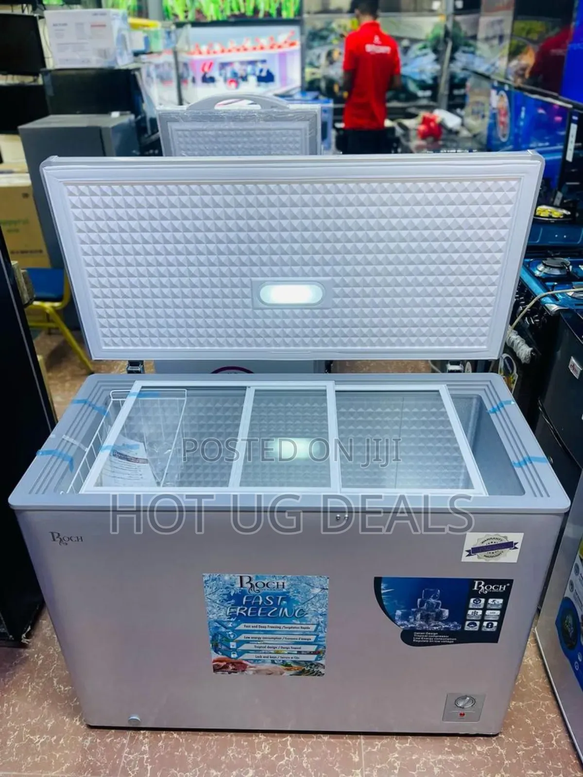 Roch 450 Litres Defrost Deep / Chest Freezer ) - Grey