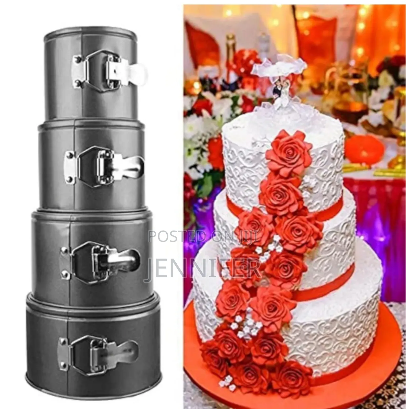 4pcs Cake Moulds Round