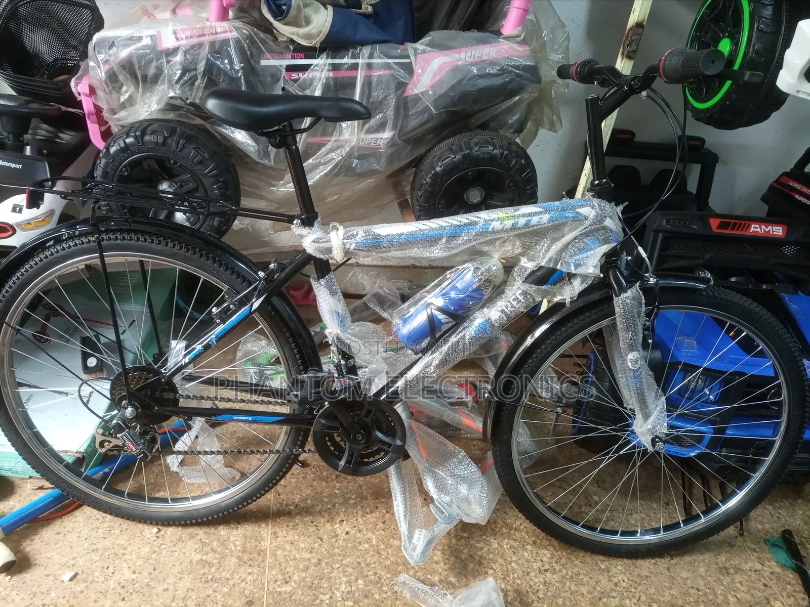 Black Bicycle With Beautiful Designs