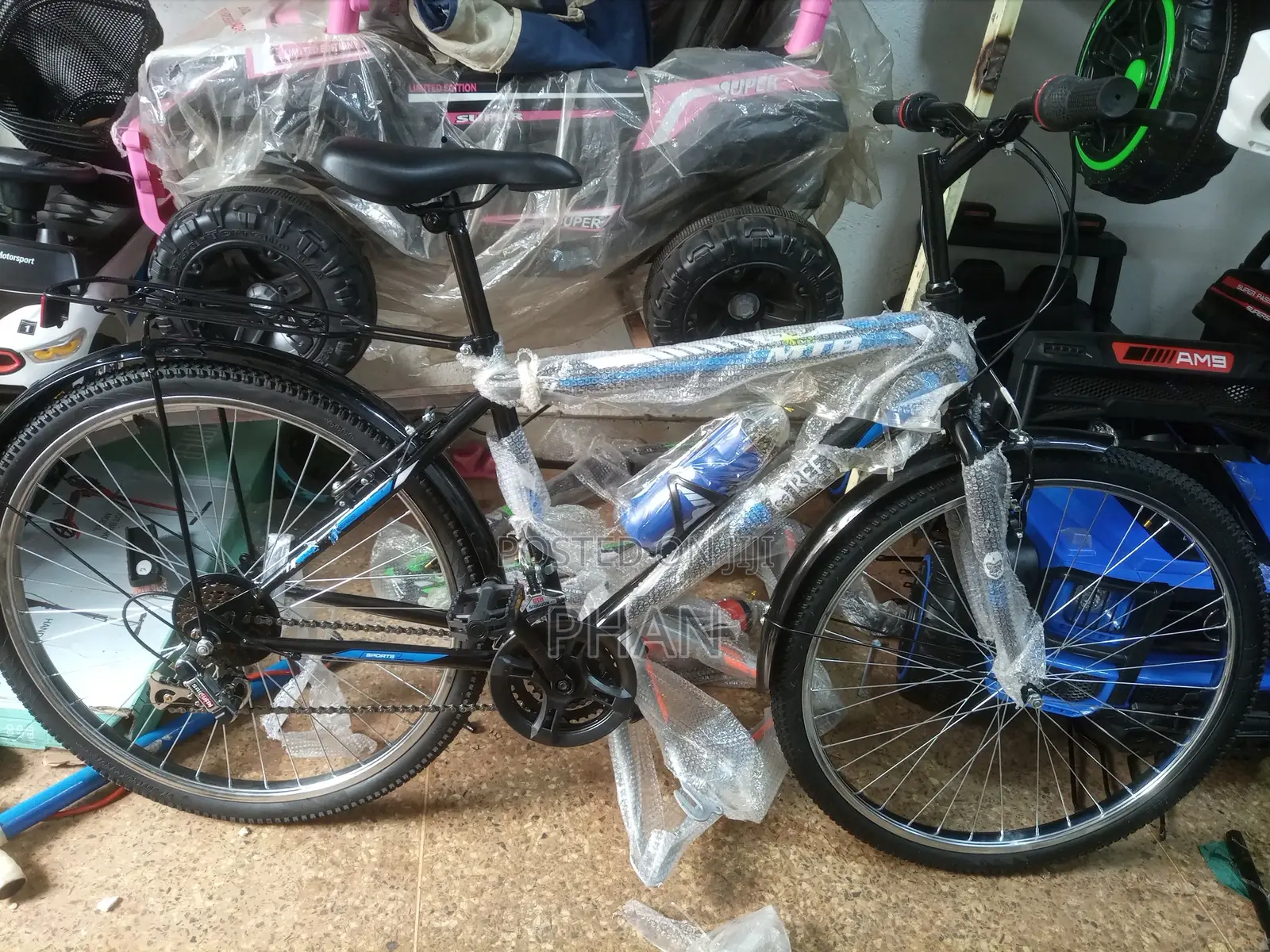 Black Bicycle With Beautiful Designs