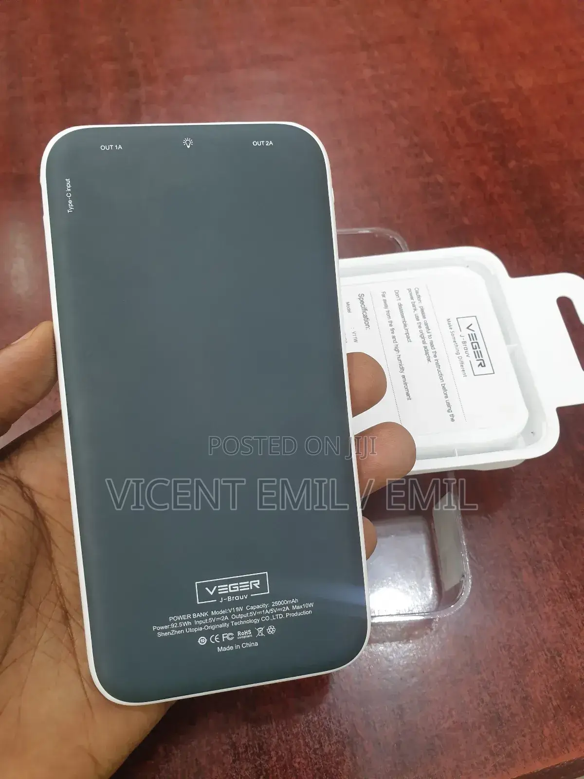 Powe Bank Veger 25000mah