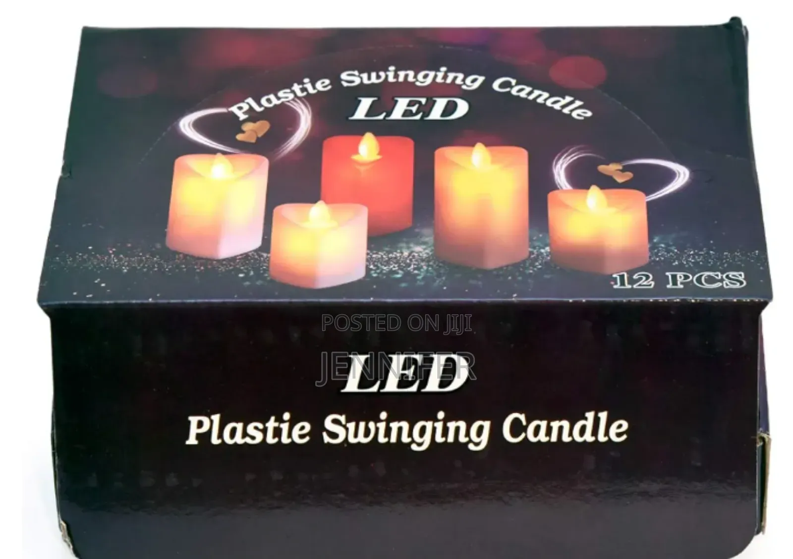 White/Red Pillar Smokeless Led Candle