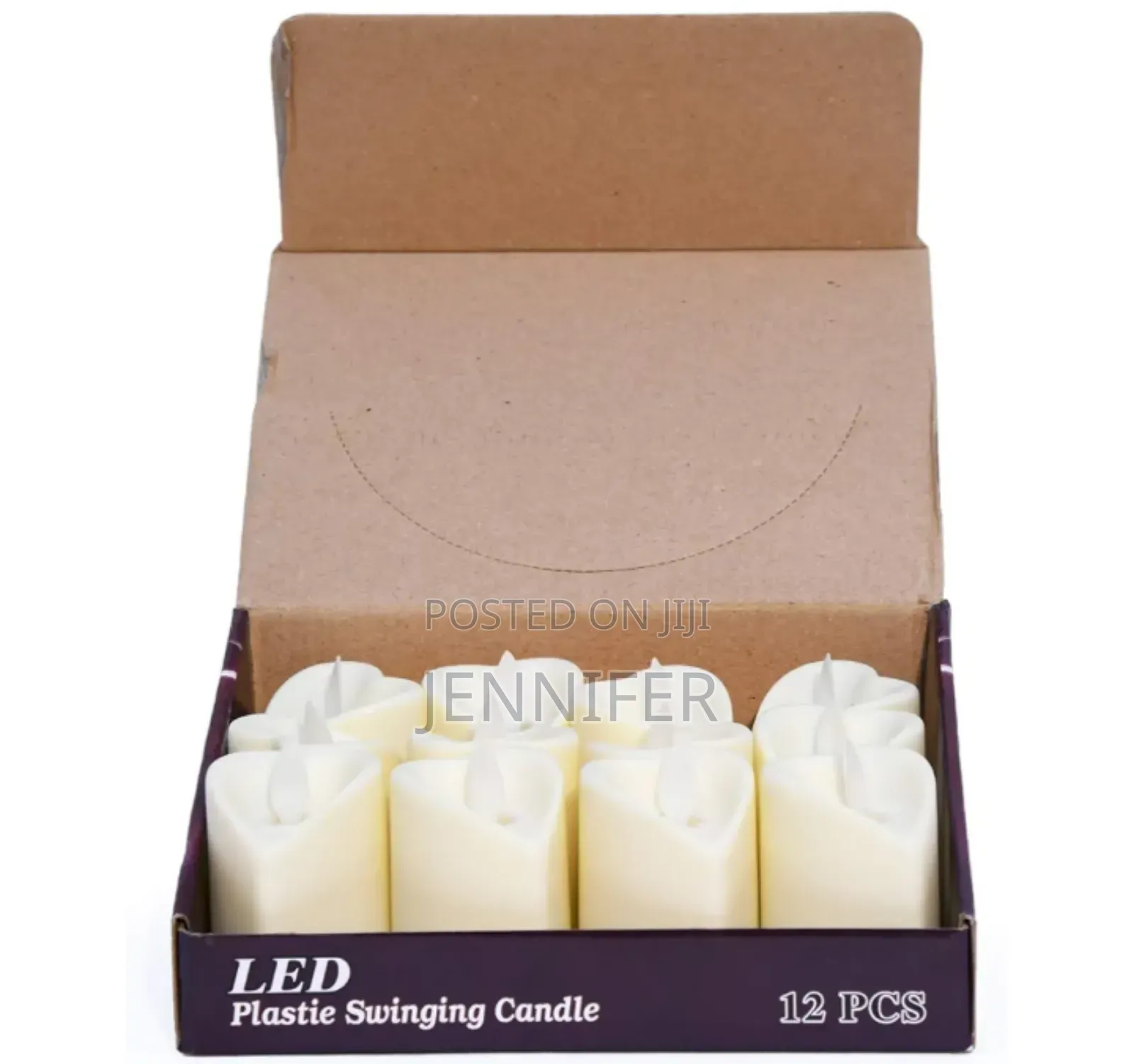 White/Red Pillar Smokeless Led Candle