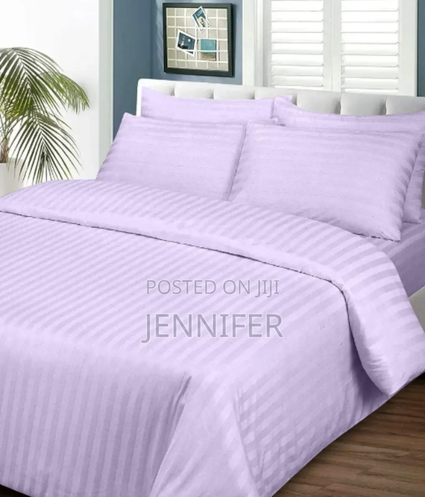 4pcs Cotton Bedsheets Satin Stripe