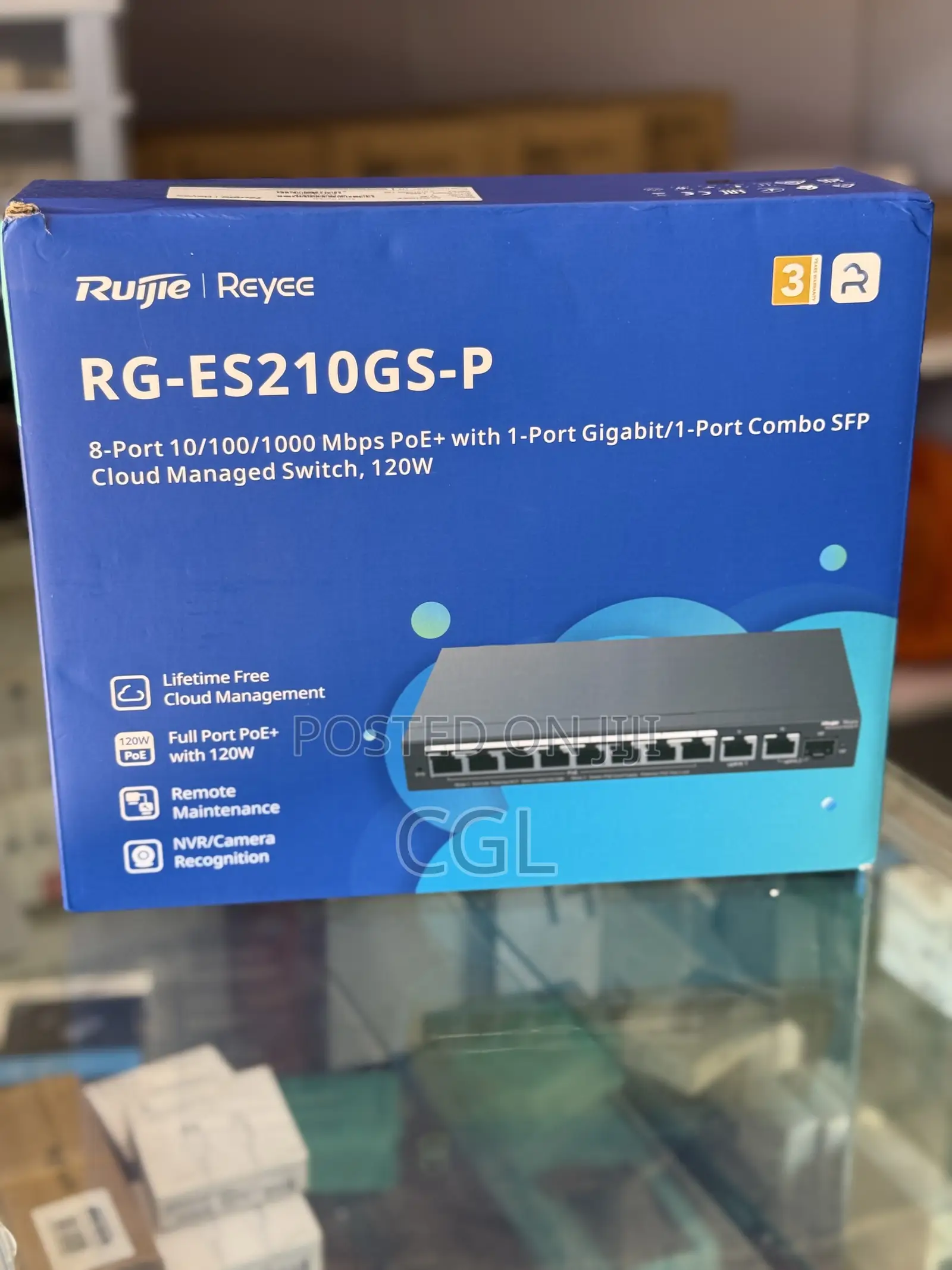 Ruijie Reyee Rg-Es210gs-P 8 Port SFP Poe+ Gigabit Switch