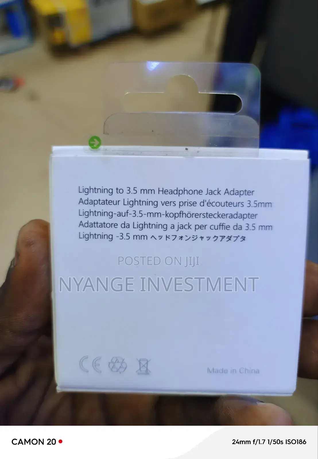 Lightning to Headphone Jack Adaptor.