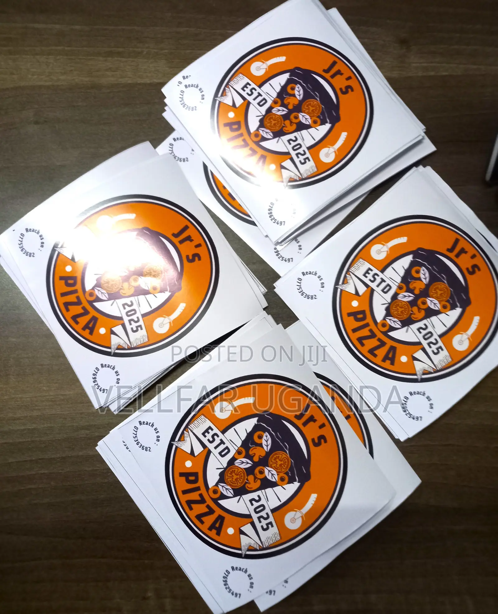 Product Stickers (Pizza Boxes Branding)