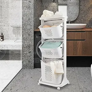 4-Tier Plastic Bathroom/Kitchen Storage Organizer