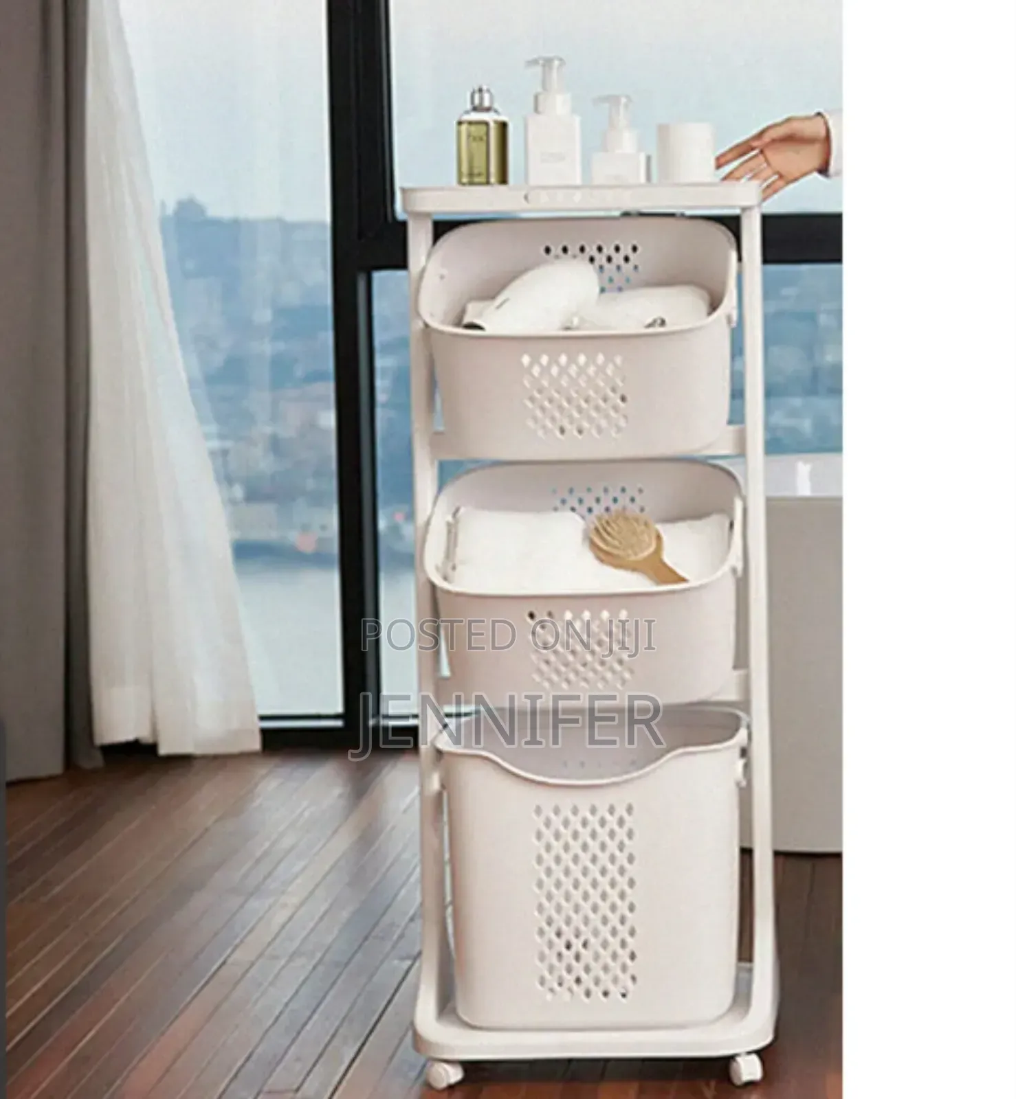 4-Tier Plastic Bathroom/Kitchen Storage Organizer