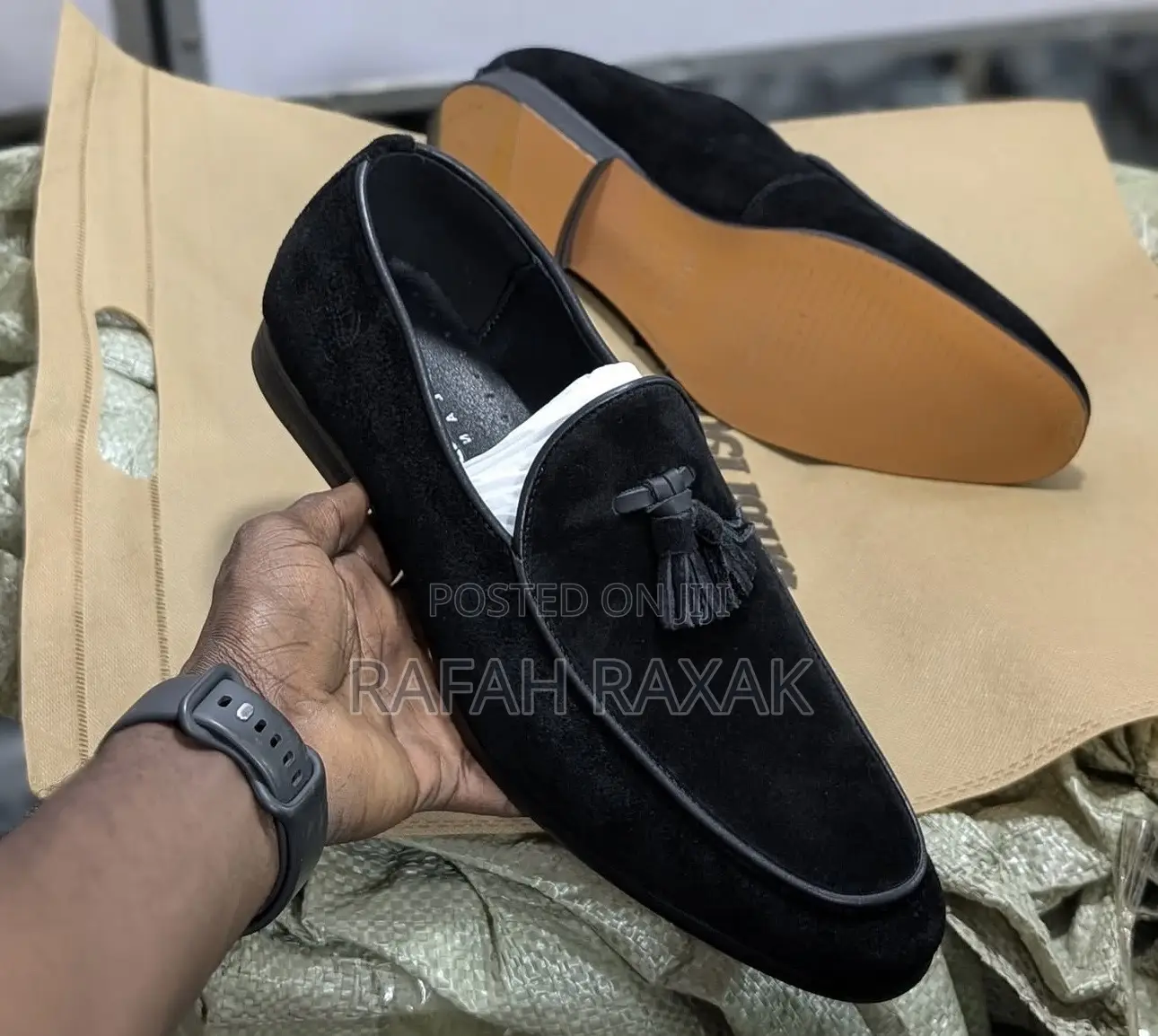 Original Black Super Classic Clarks Suede Loafers in Stock