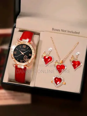 Photo - Women's Watch 5pcs Fashion Casual Gorgeous Love Diamond-Set