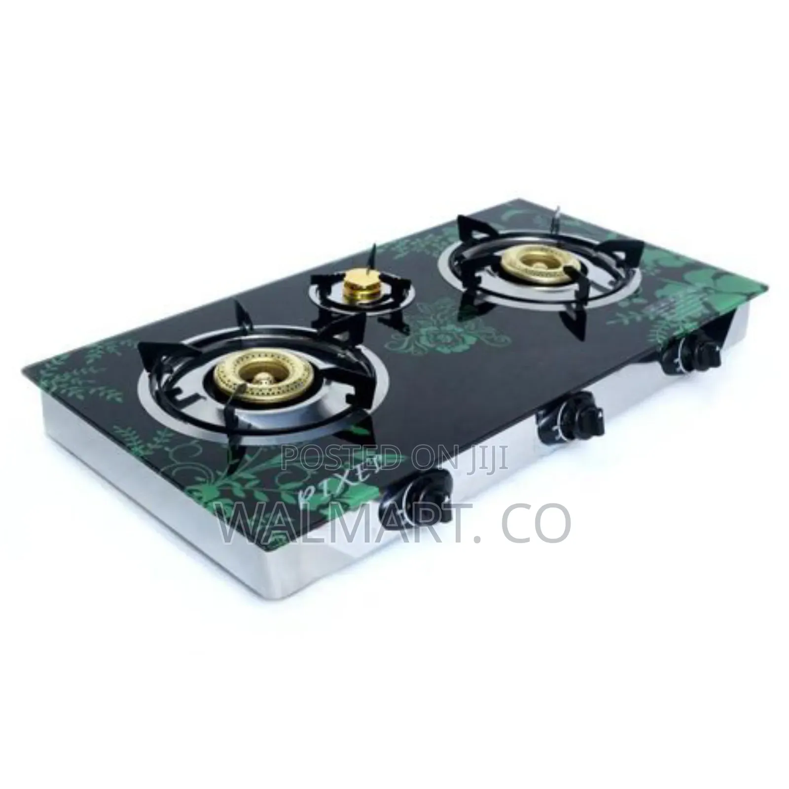 Pixel 3 Burner Tempered Glass Gas Stove