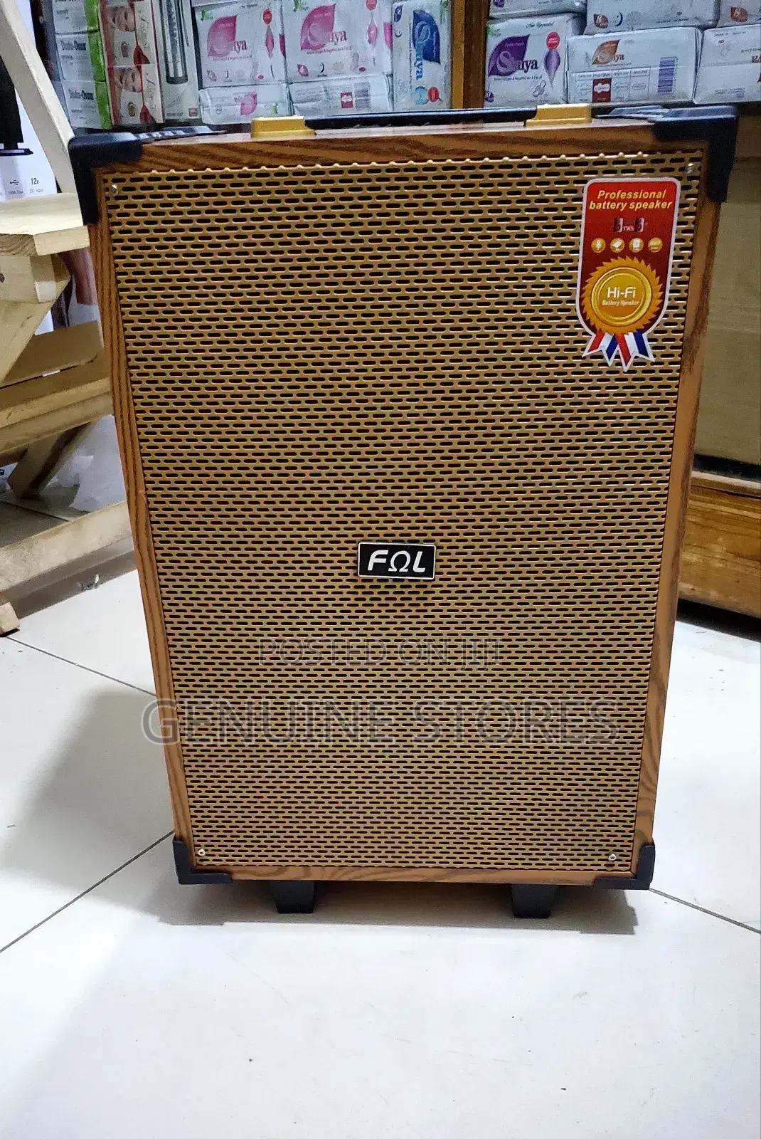 12 Inches Fol Rechargeable Speaker With a Free Microphone.