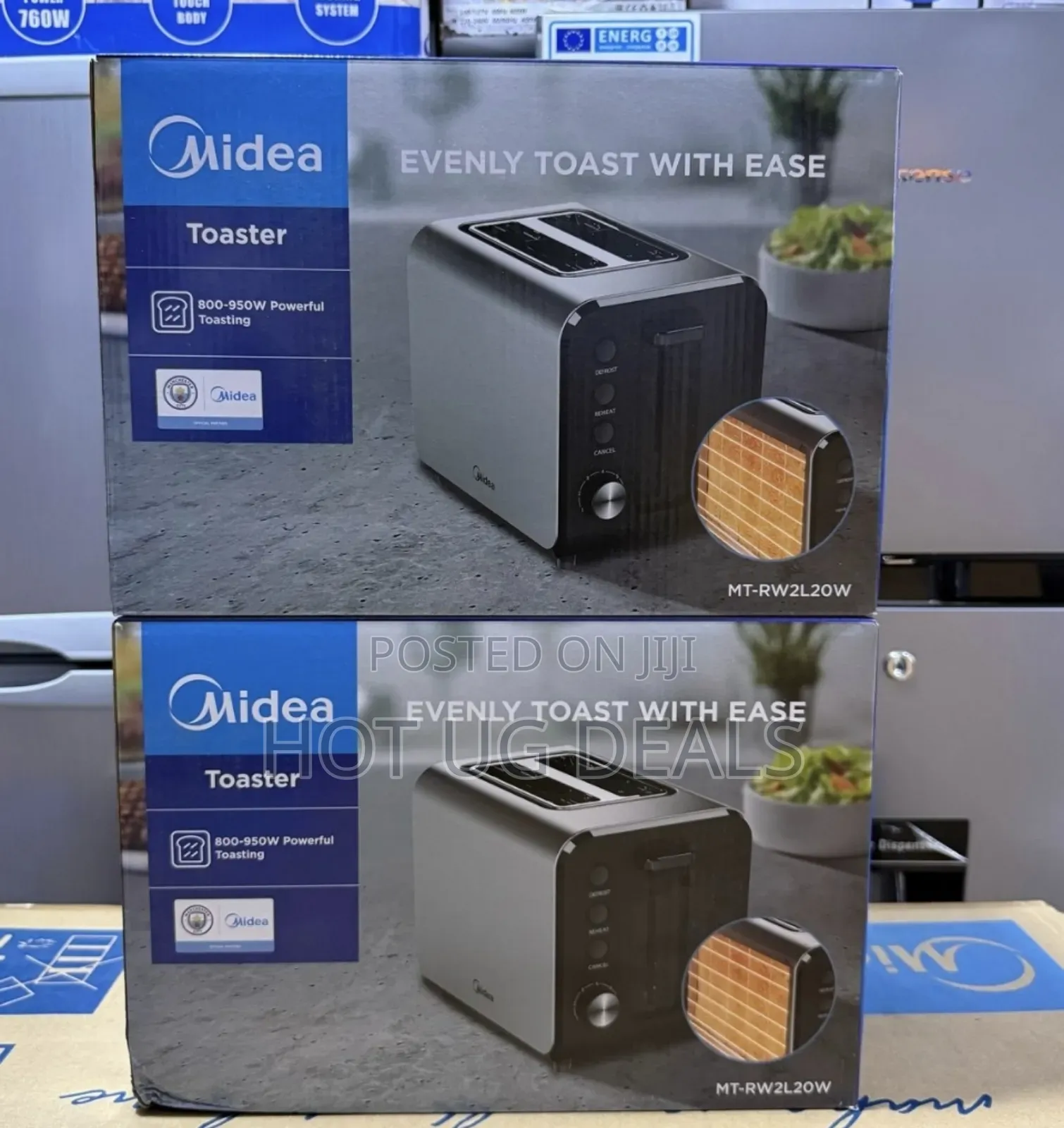 Midea 2 Slice Stainless Steel Toaster - Silver