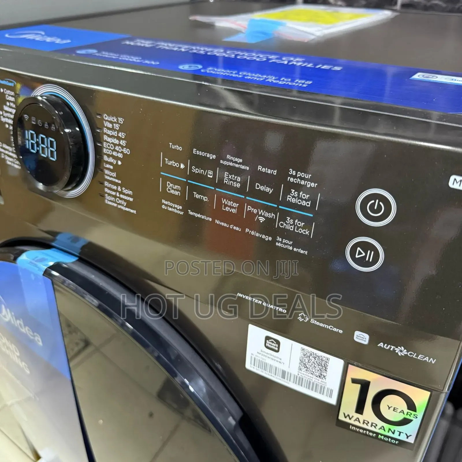 Midea 10kg Front Loader Washing Machine - Grey