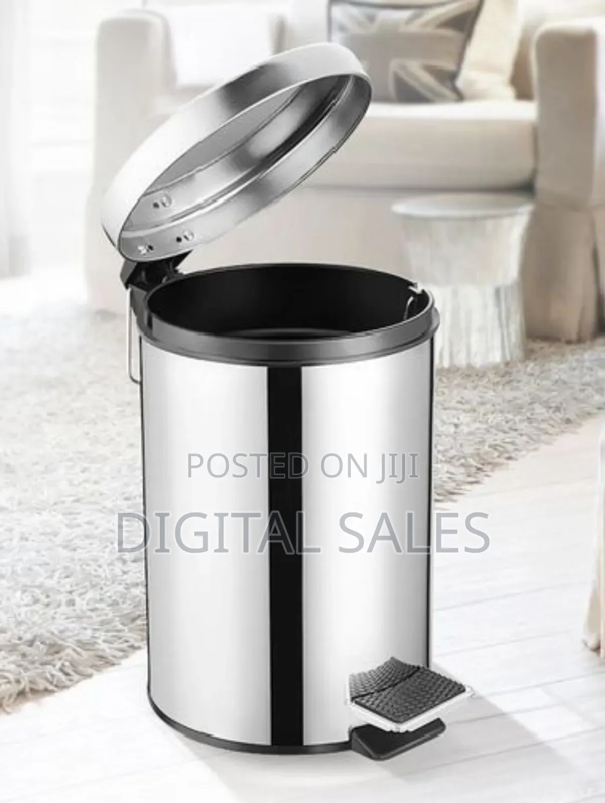 Stainless Steel Foot Padel Dustbin 12 Litres - Grey