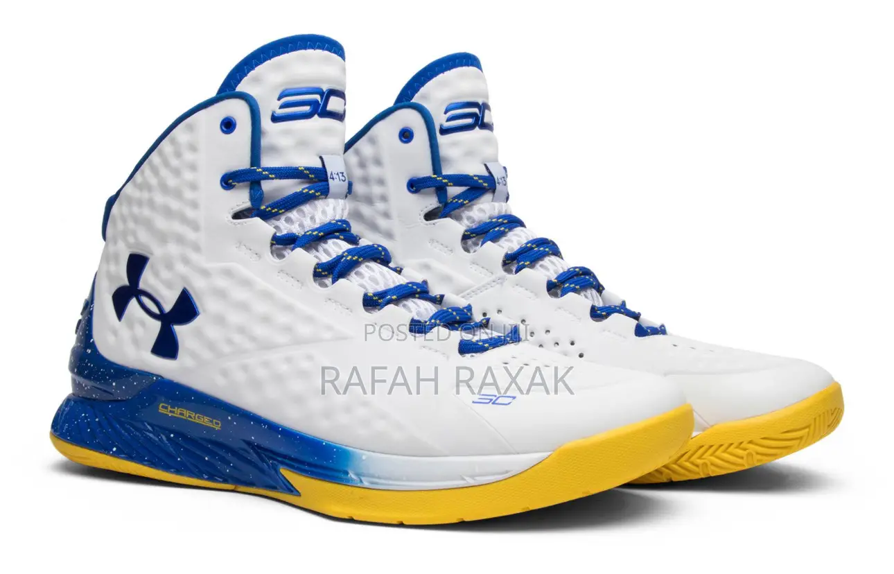 White/Blue/ Under Armour Curry 1 Dub Nation Basketball Shoes