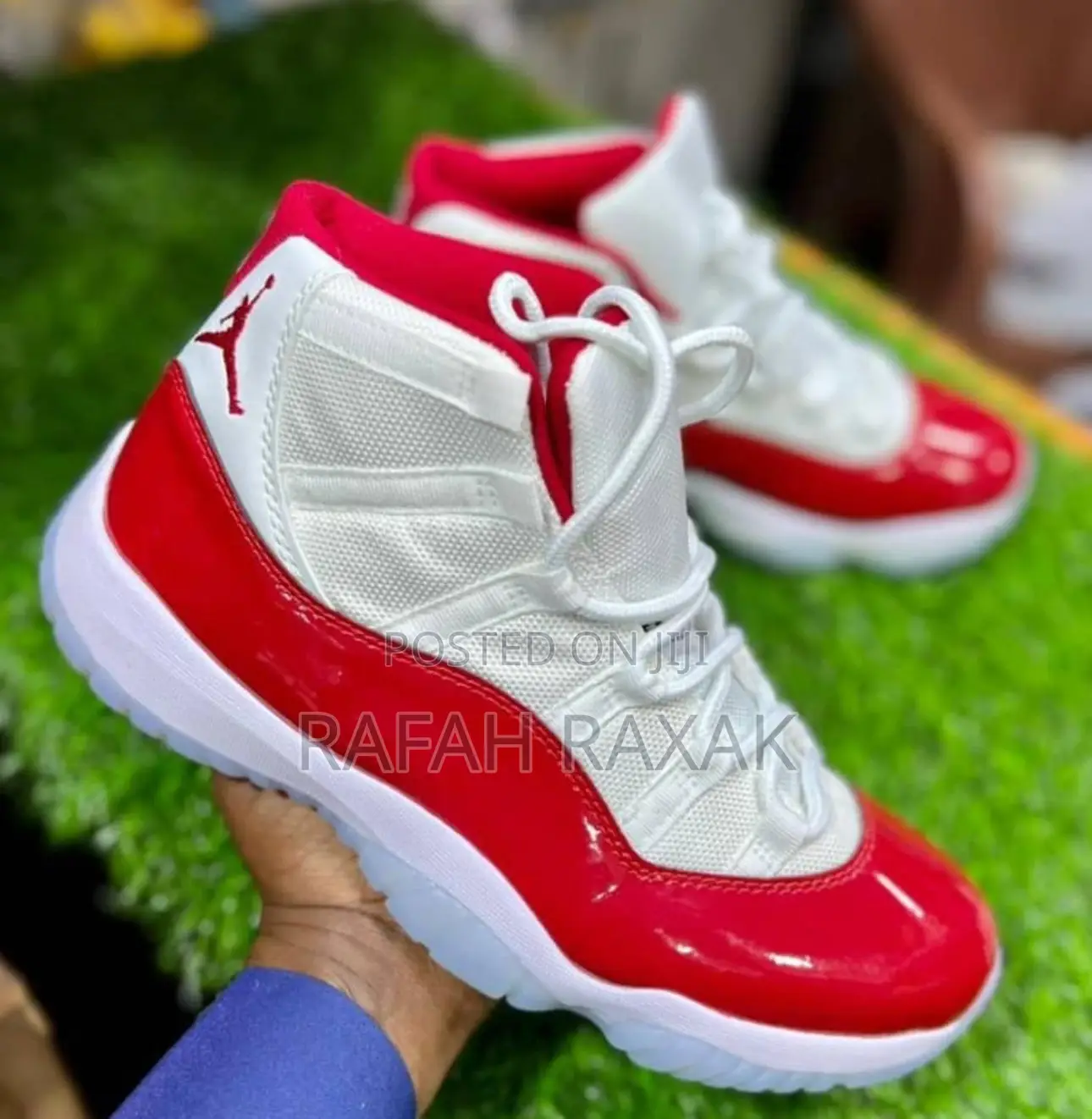 Original White/Red Nike Air Jordan 11 Retro Cherry Sneakers