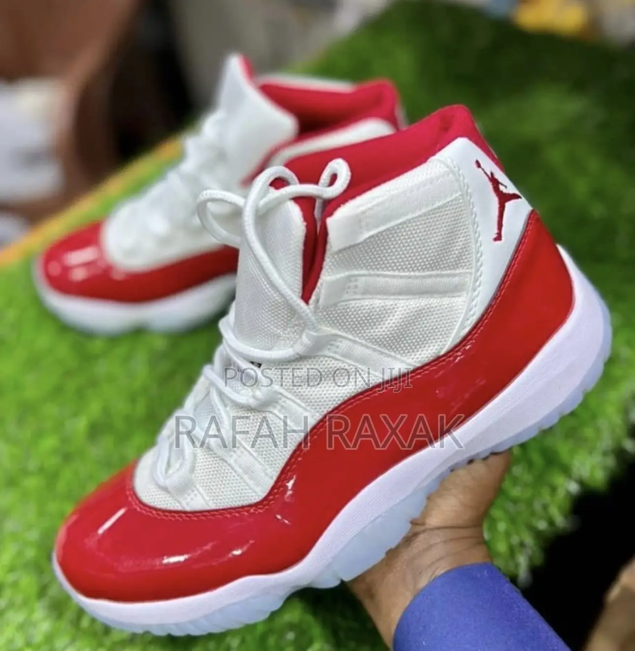 Original White/Red Nike Air Jordan 11 Retro Cherry Sneakers