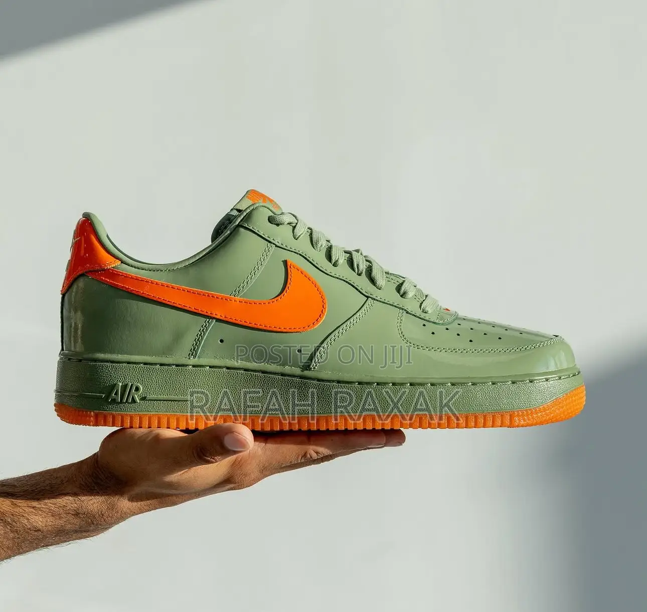 Unisex Green/Orange Nike Air Force 1 07 Low Wet Putty Shoes