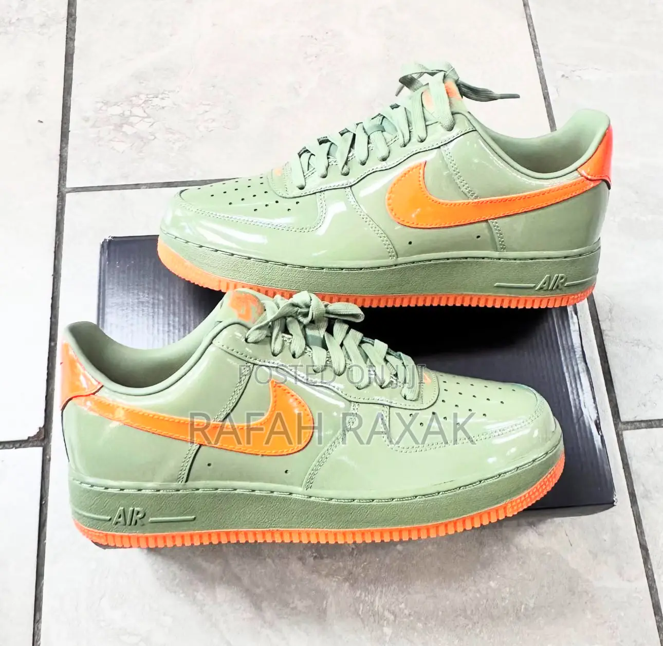 Unisex Green/Orange Nike Air Force 1 07 Low Wet Putty Shoes