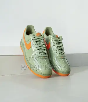 Nike Air Force 1 Low All Patent Oil Green Wet Putty Sneaker