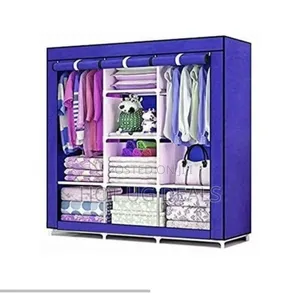 3 Column Cloth Frame Wardrobe