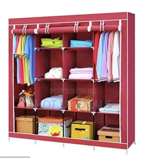 Photo - 4 Column Cloth & Metal Frame Portable Wardrobe