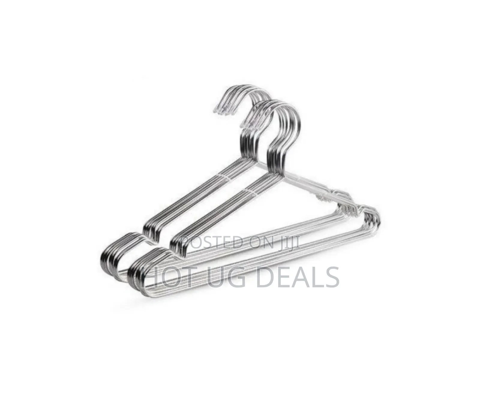 12pcs Of Steel Hangers For Clothes - Black