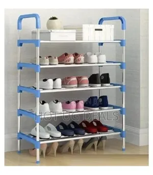Photo - 5 Layer Stainless Steel Shoe Rack Shoe Stand  Organizer