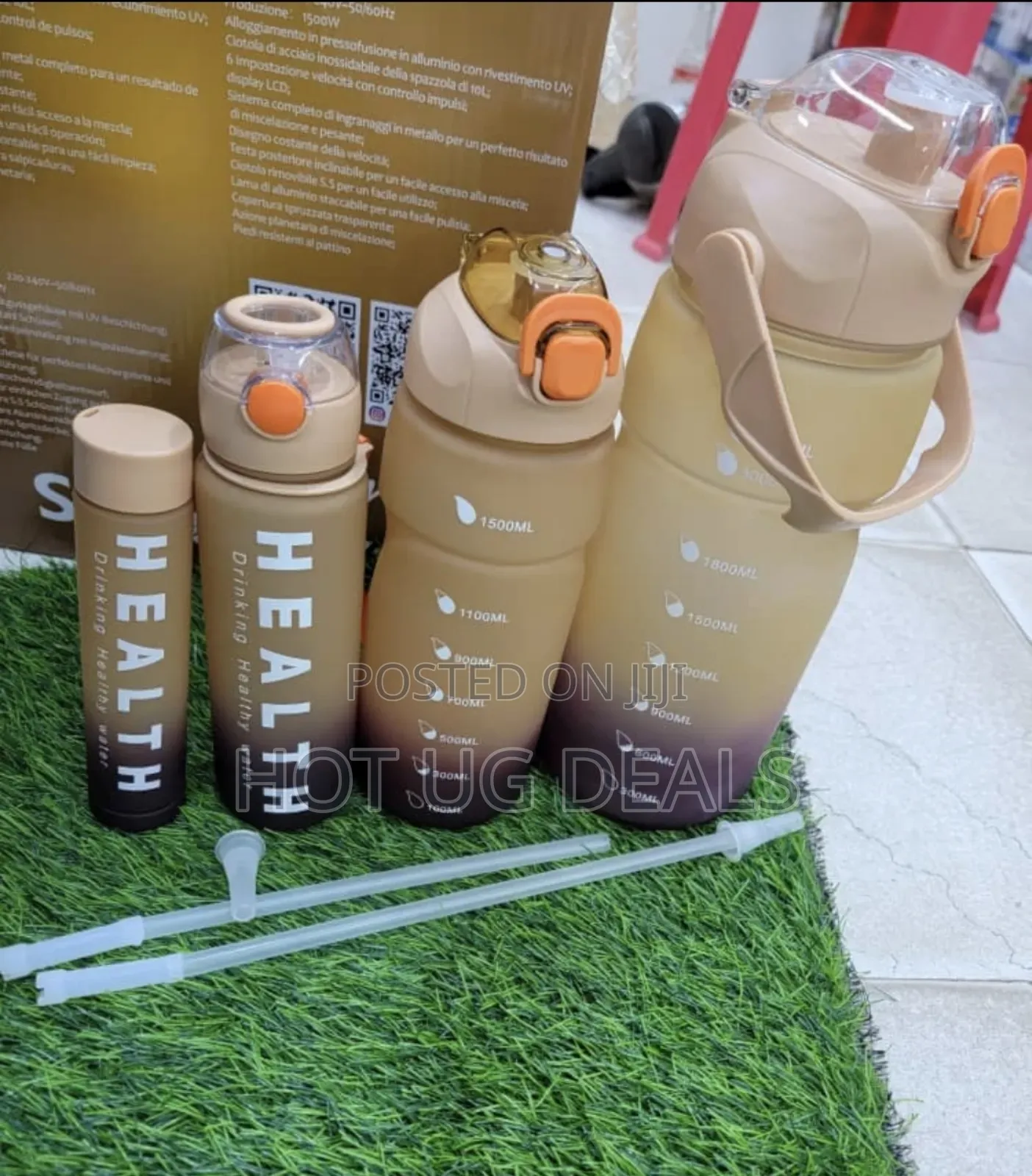 Drinking Bottle Set Of 4 (3l/1500ml/700ml/300ml), Leak-proof