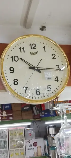 Wall Clock Gold