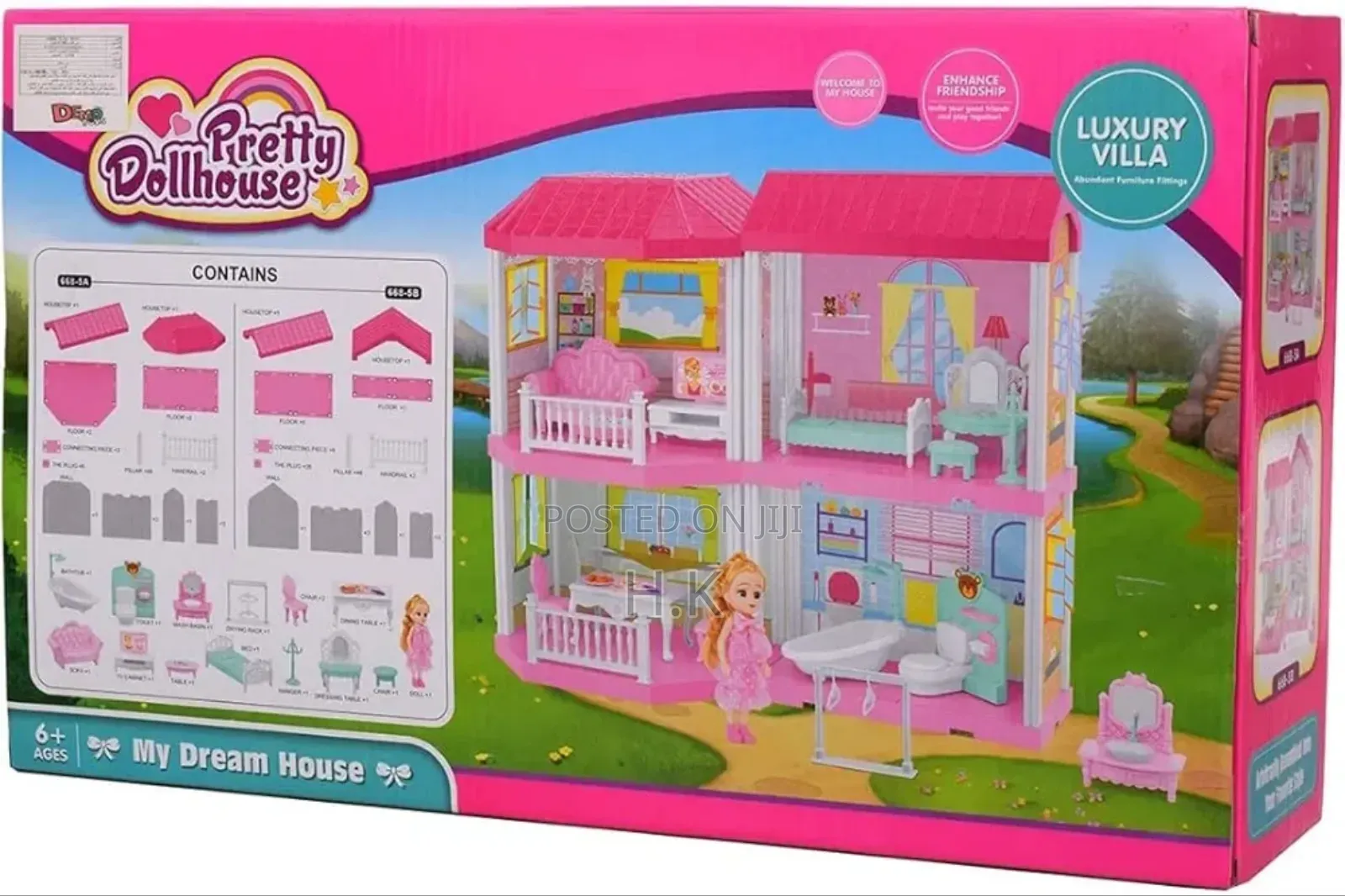 Pretty Dollhouse Toy Set