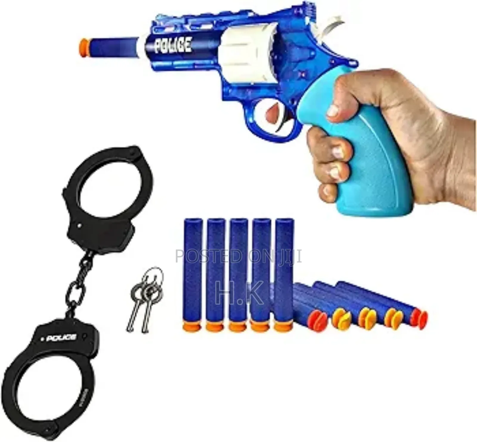 Kids Police Shooting Pistol Gun With Handcuffs