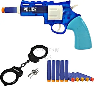 Kids Police Shooting Pistol Gun With Handcuffs