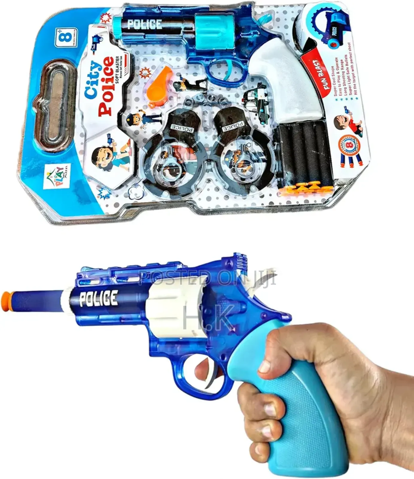Kids Police Shooting Pistol Gun With Handcuffs
