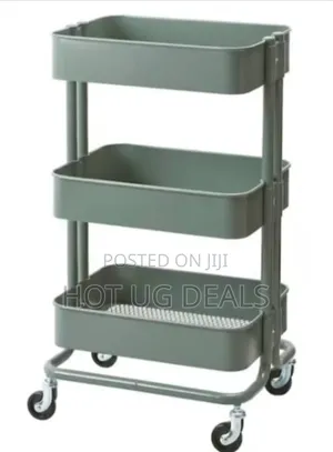 3 Tier Kitchen Rack Organizer With Movable Trolleys
