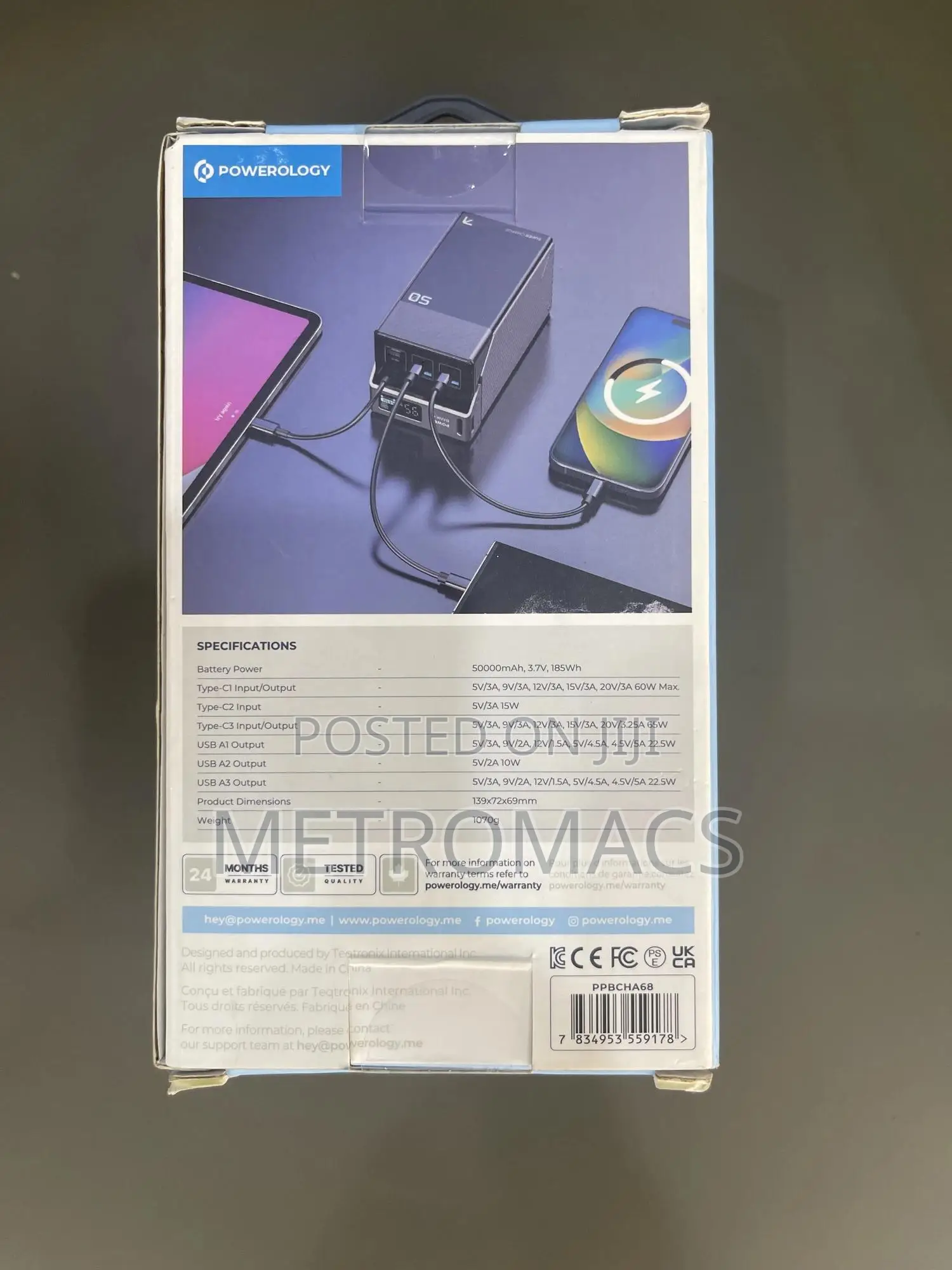 Powerology 50000mah Laptop Power Bank