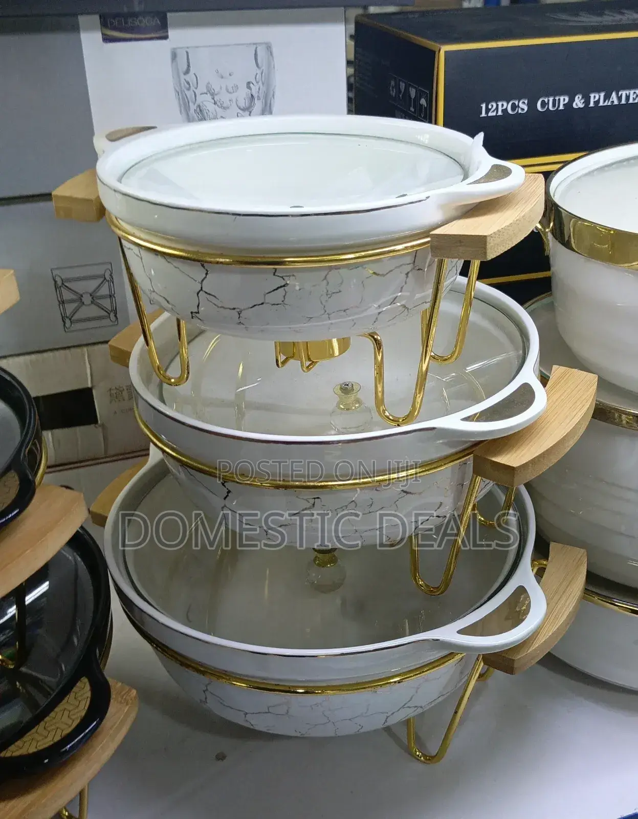 3pcs Home Ceramic Serving Dishes Bowls