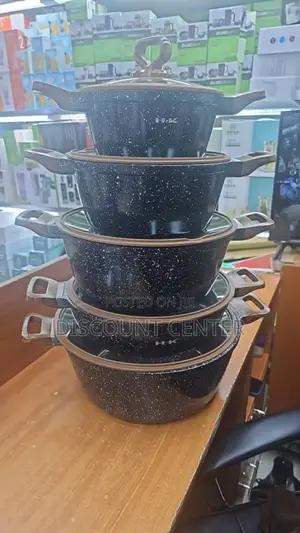 Saucepans 5 Pieces Marble