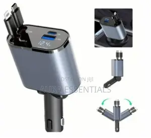Generic 100w 4 in 1 Retractable Car Charger