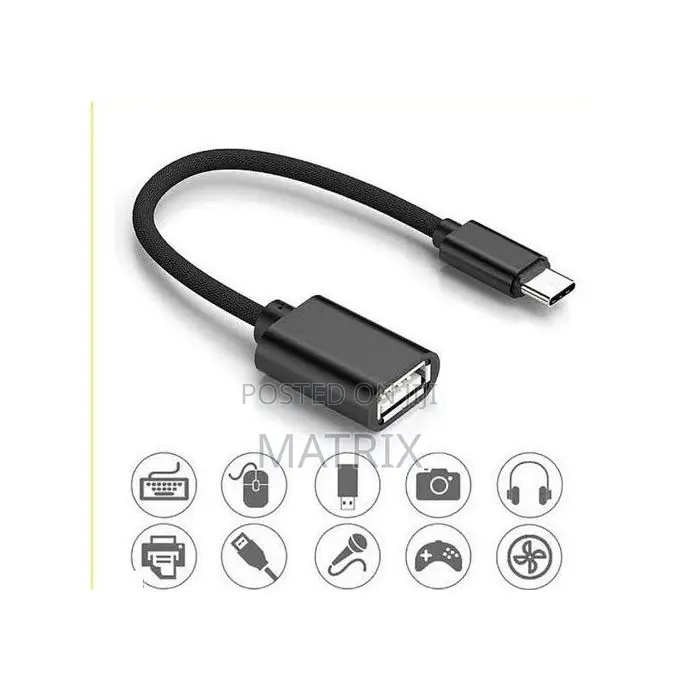 Otg Connect Kit Cable Micro Usb Cable Type C - Blacķ