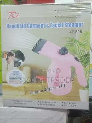 2 in 1 Hand Held Garment and Facial Steamer Pink