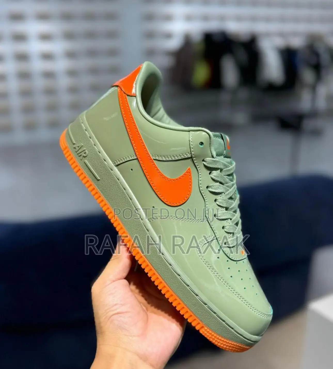 Unisex Green/Orange Nike Air Force 1 07 Low Wet Putty Shoes