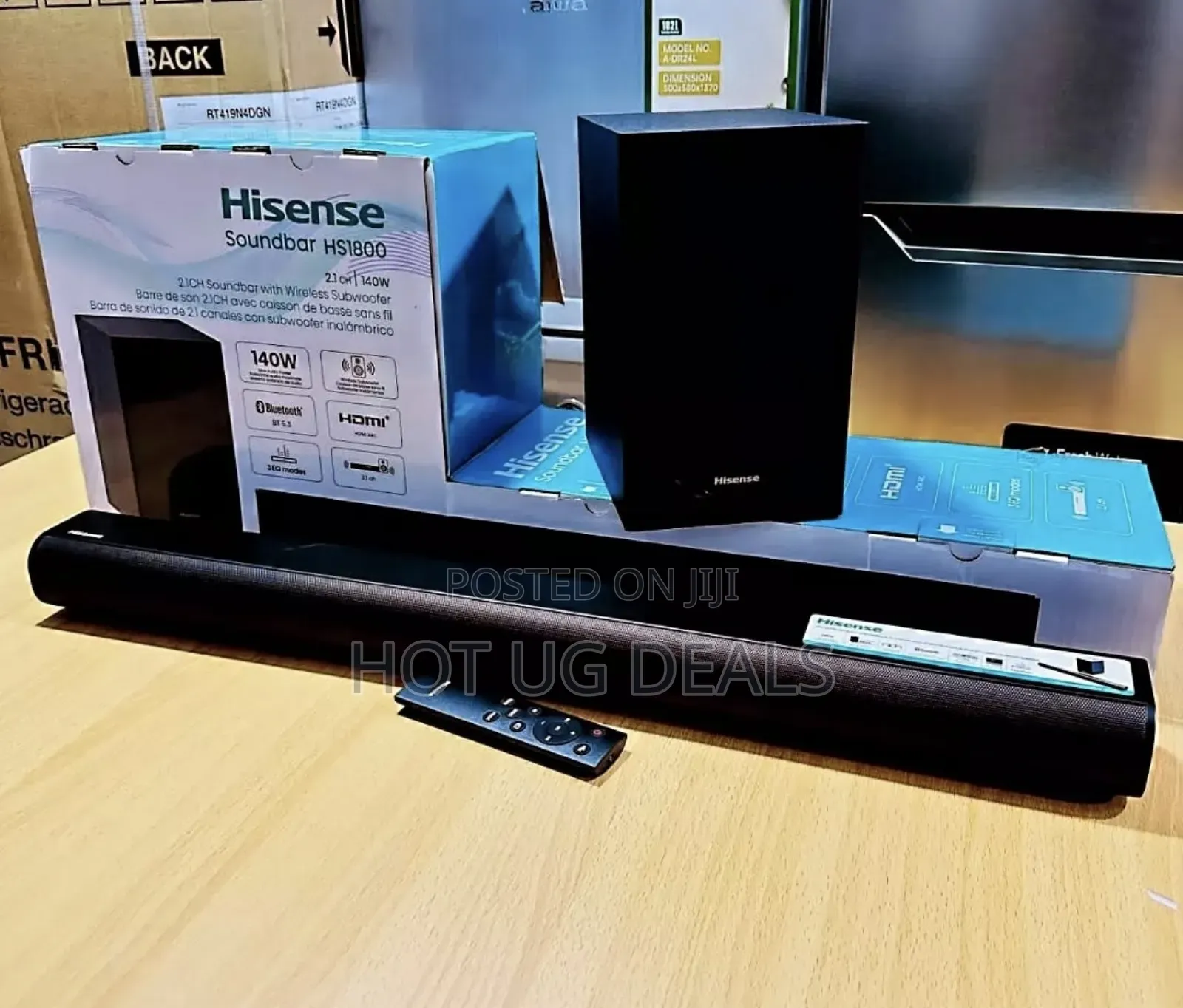 Hisense Hs1800 Soundbar 2.1 Channel Soundbar 140w - Black 3 Yrs