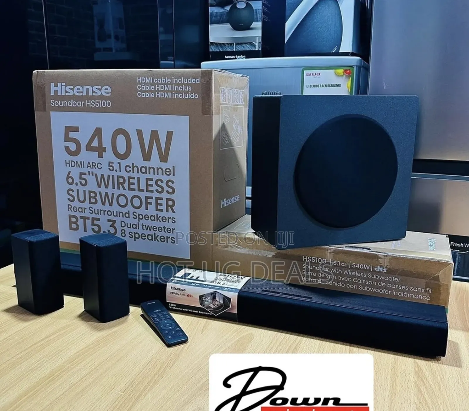 Hisense Hs5100 Soundbar 5.1 Channel Soundbar 540w - Black